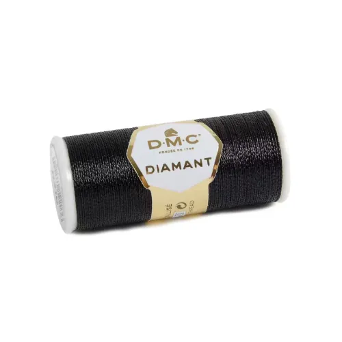 Fir metalizat DMC Diamant Black 380